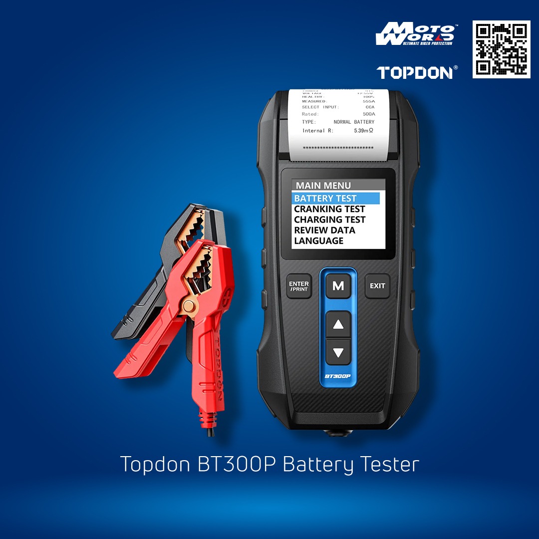 Topdon BT300P Battery Tester for Motorcycle and Car, Motorcycles