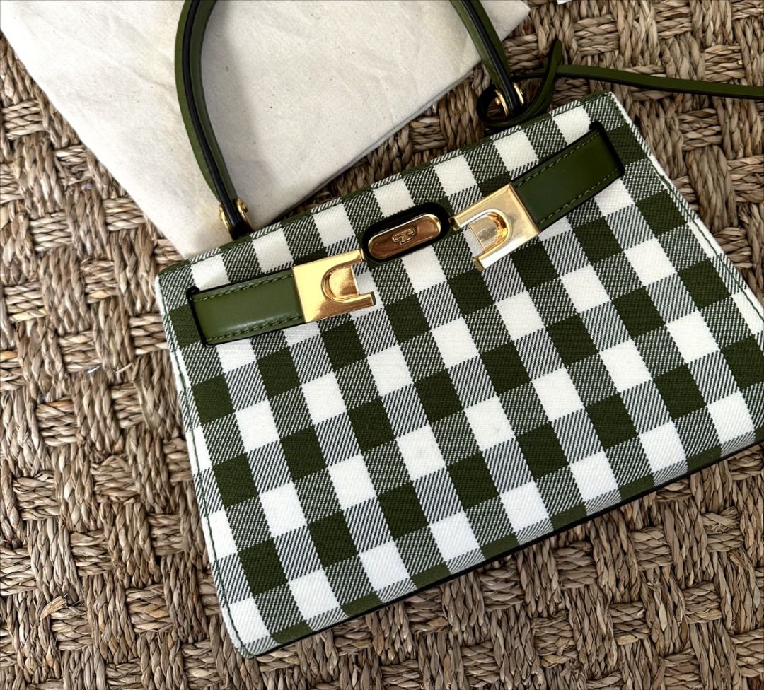 Tory Burch Lee Radziwill Petite Mini Small Bag Green Plaid, Luxury, Bags &  Wallets on Carousell