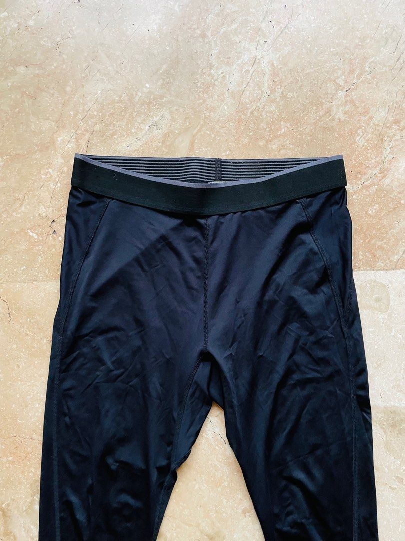 Legging Sport AIRISM Femme Noir Taille S – Activewear, Taille Mi-Haute (Très Bon État)