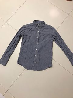 Uniqlo 籃色格仔shirt64225028368259110