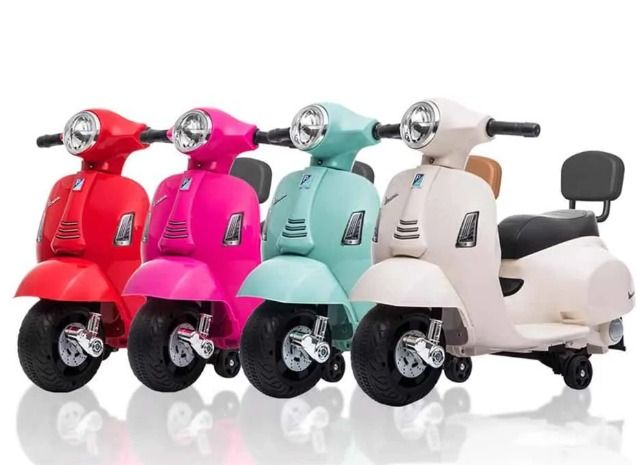 Vespa GTS Mini Electric Ride On Kids Scooter red colour Sports