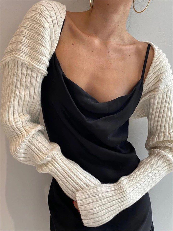 White 2024 knitted bolero