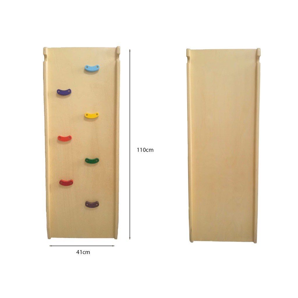 Wooden Double Pikler Triangle Transformable & Foldable with Climbing