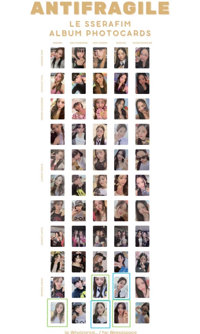 LESSERAFIM ANTIFRAGILE weverse チェウォン トレカ