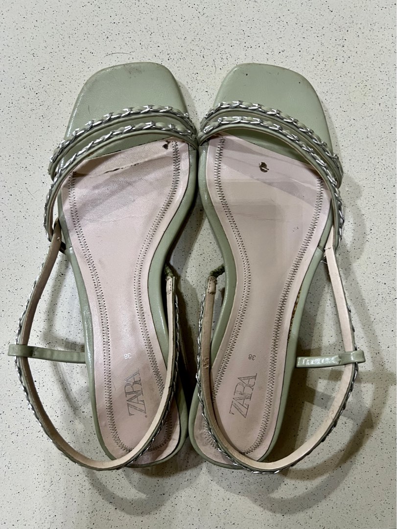 quilted sandals zara