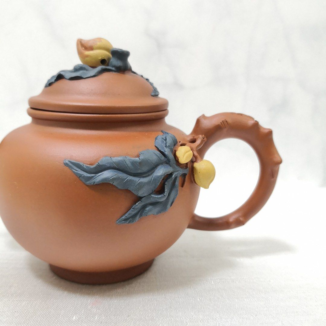 1995 五厂 红泥桃壶 名家壶 95' Factory No. 5 Red Clay Peach Design Teapot