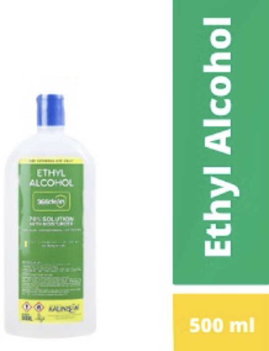 365 Clean Ethyl Alcohol 70 Solution with Moisturizer by Kalinisan 500ml, Beauty & Personal Care