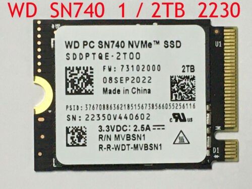 現貨全新WD SN740 2TB 2230 SSD Steam Deck, 電腦＆科技, 電腦周邊及