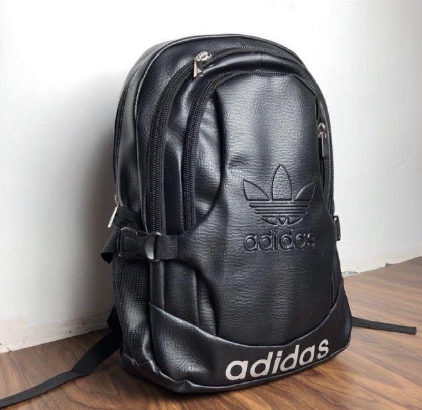 Adidas PU Leather Backpack Men s Fashion Bags Backpacks on Carousell