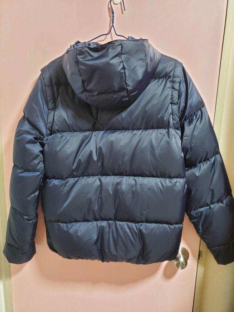 Agnes b sport b Navy down jacket 羽絨外套, 男裝, 外套及戶外衣服