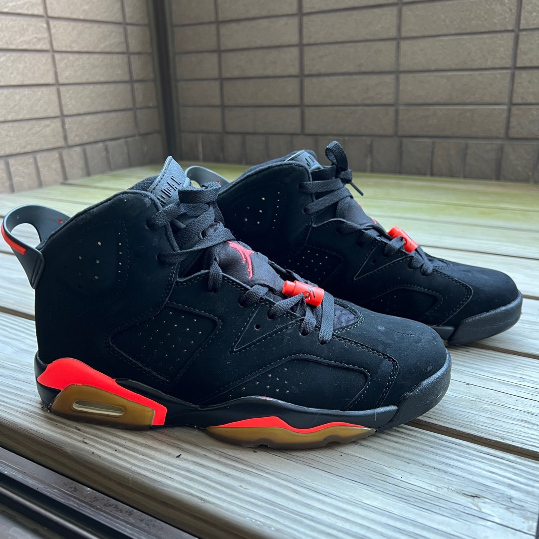 Air Jordan 6 Black Infrared 大魔王AJ6 紅外線US10僅上腳一次底部已黃