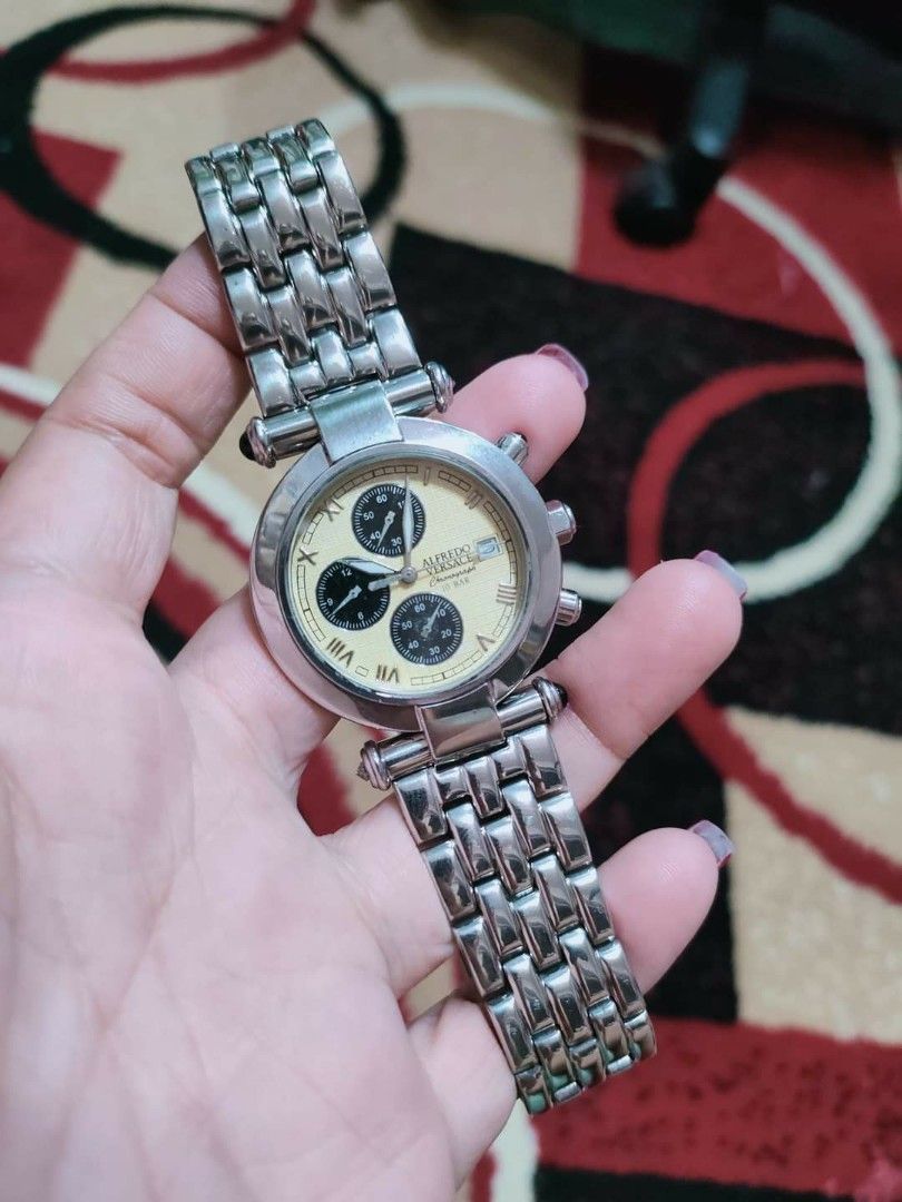 Alfredo Versace chronograph watch, Women's Fashion, Watches