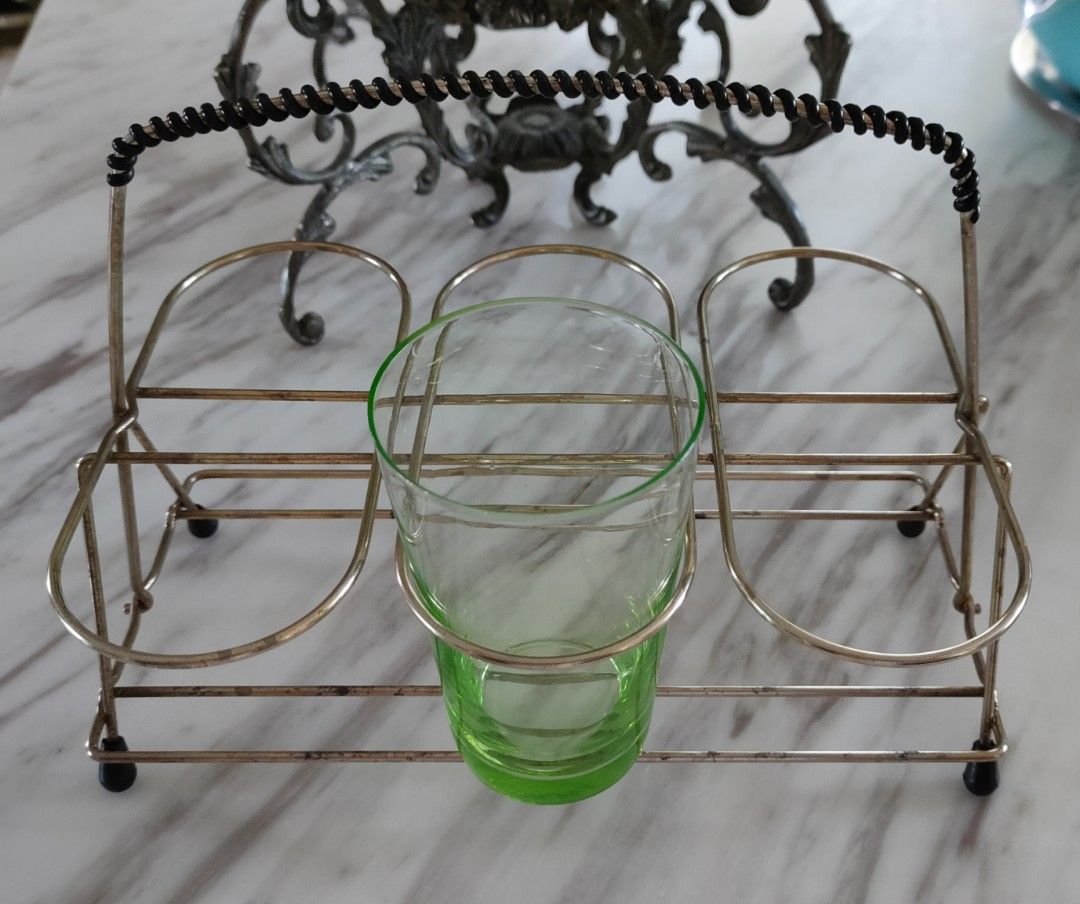 Antique glass holder, Furniture & Home Living, Bathroom & Kitchen