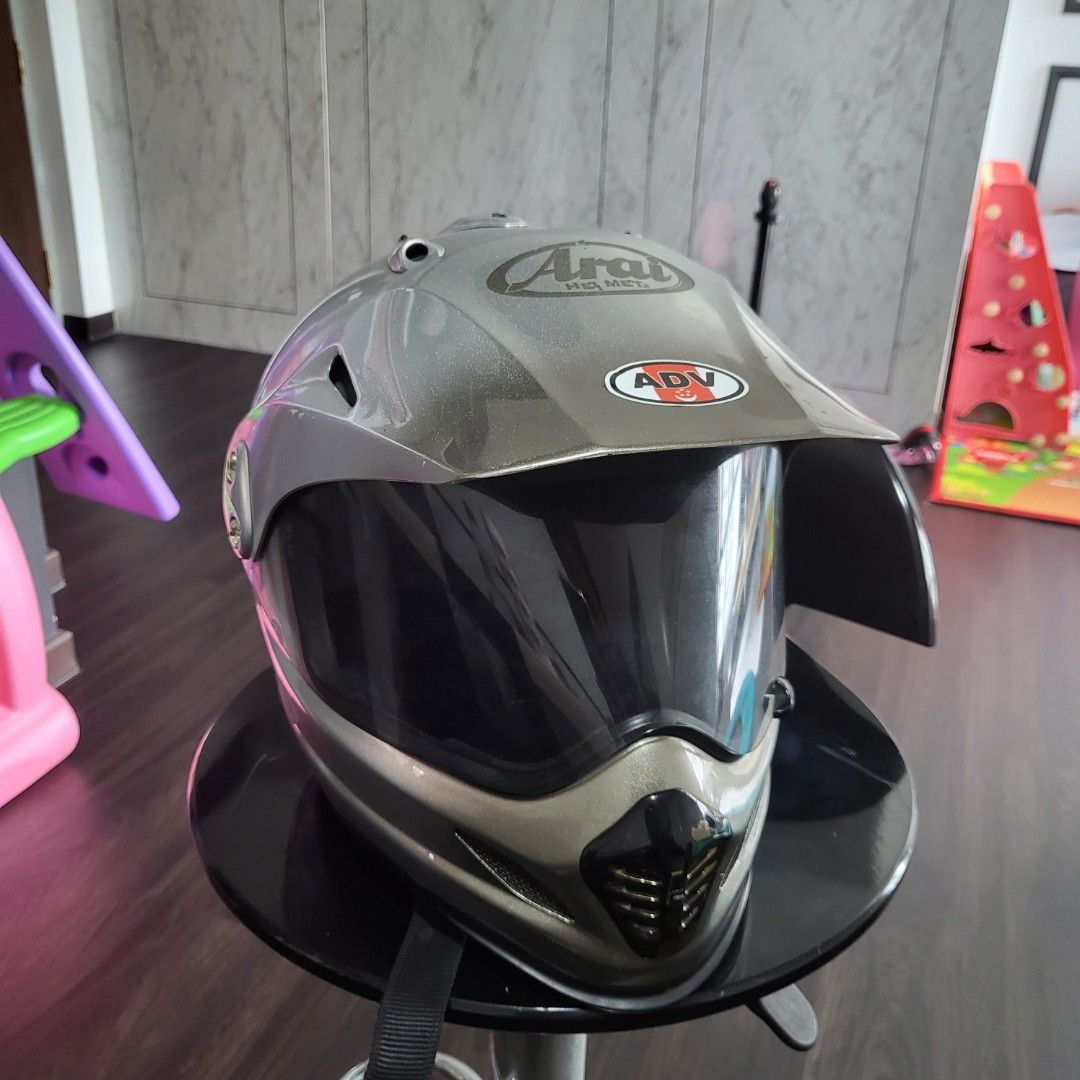 Arai TX Motard with new cheekpad, Motorcycles, Motorcycle Accessories