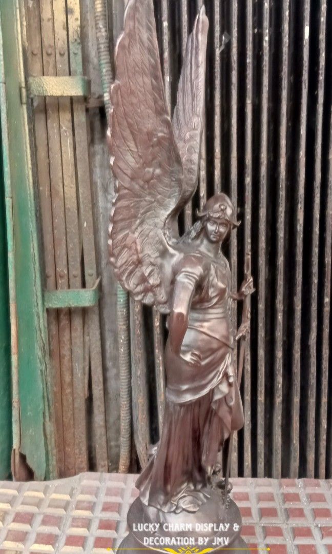 Art Deco Angel Warrior Goddess Of Victory Statue, Furniture & Home