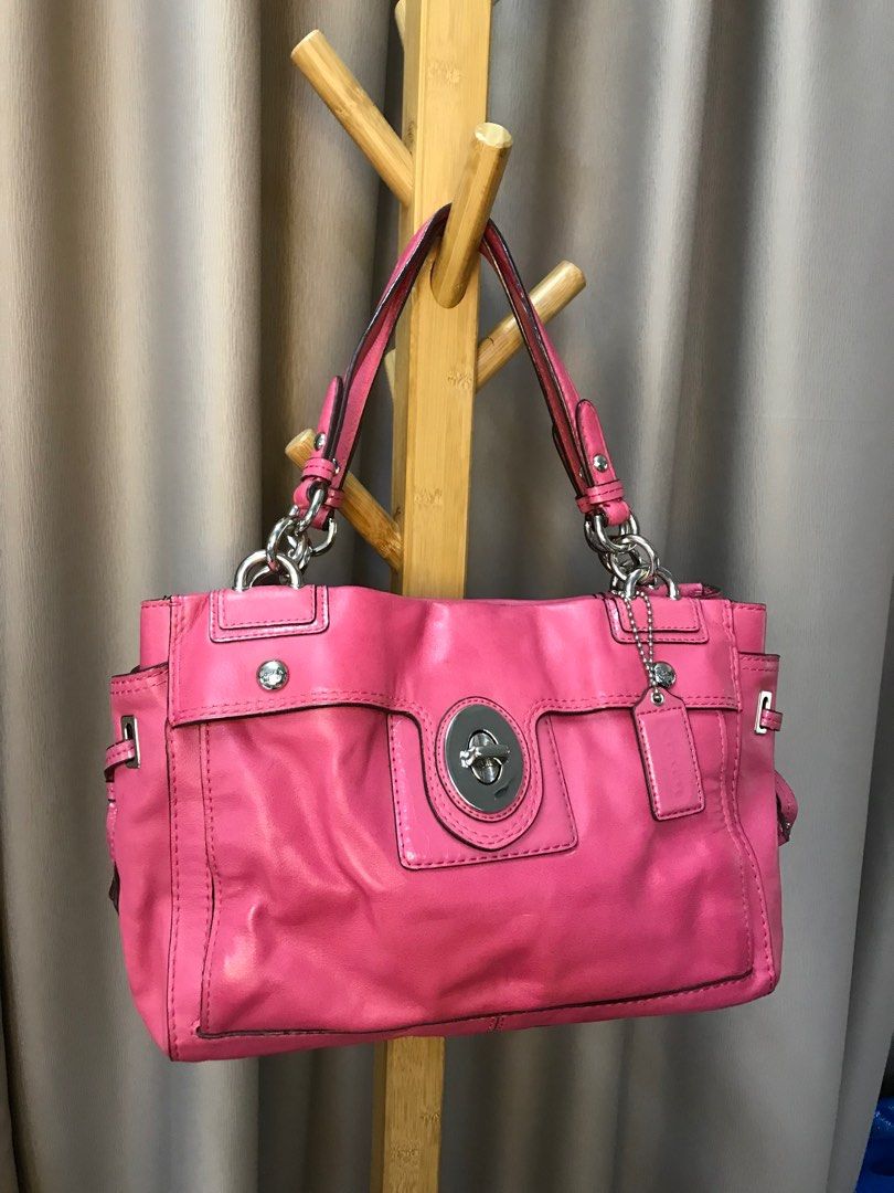 Coach handbags sales pink leather
