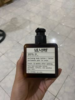 Authentic Le Labo Santal 33 perfume lotion
