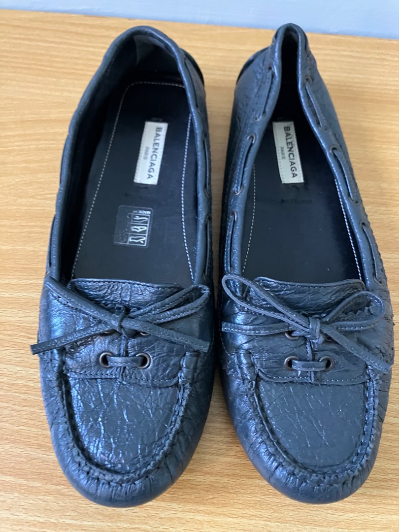 Balenciaga Oxford Blue Leather Monk Strap Platform Loafers Size 36  Balenciaga  TLC