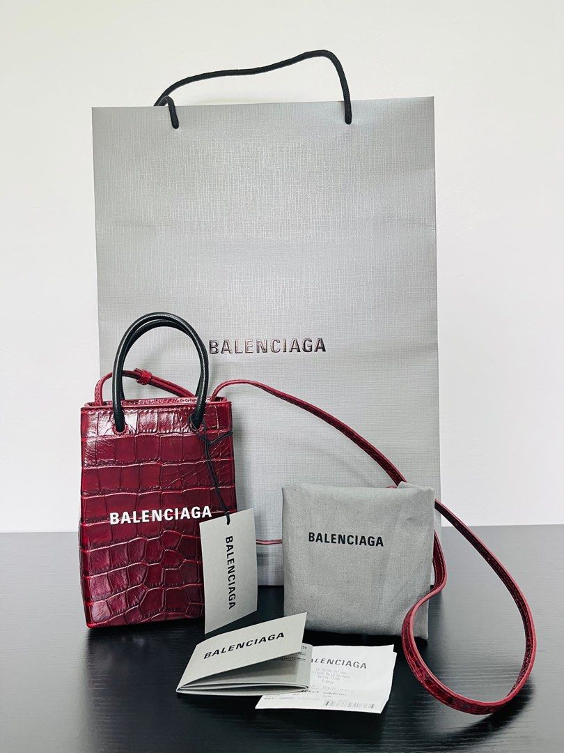 Balenciaga Mini MockCroc Phone Shopper Tote Bag  Bergdorf Goodman