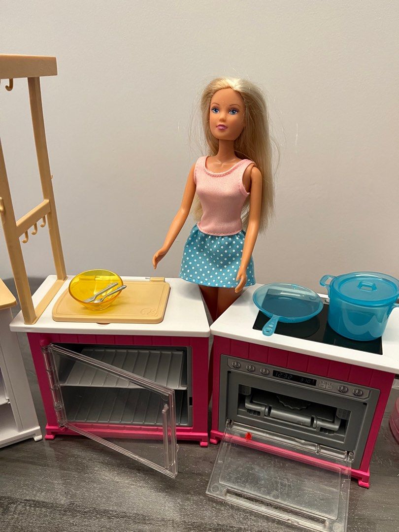 Barbie Doll Kitchen Play Set, Babies & Kids, Infant Playtime on Carousell