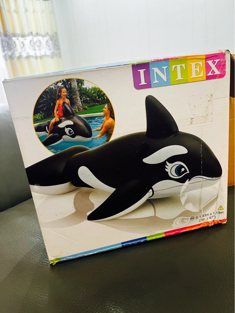 Intex Big Whale Inflatable Float, Babies & Kids, Bathing & Changing