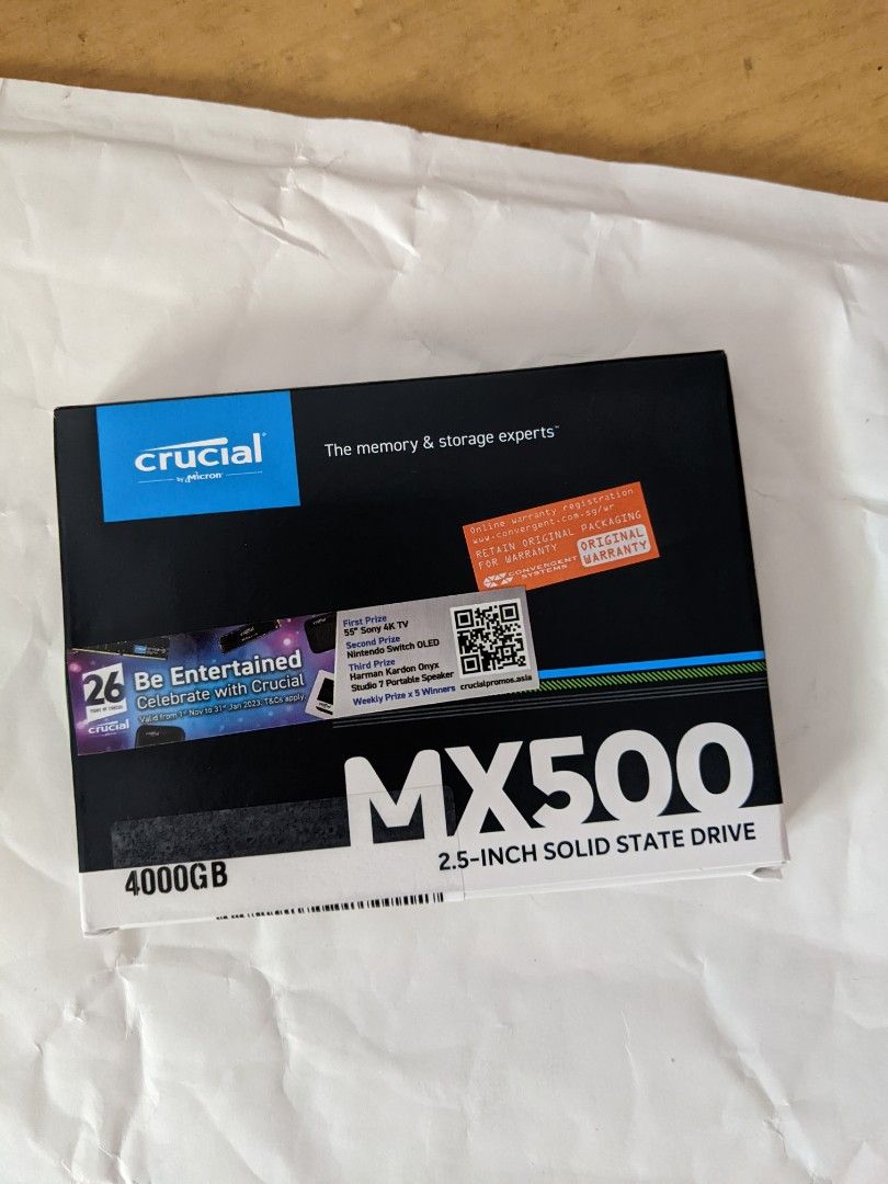CNY Spring Cleaning Crucial MX500 4TB SSD with Local SG 5 Year Convergent Warranty SATA 6GB s 2.5