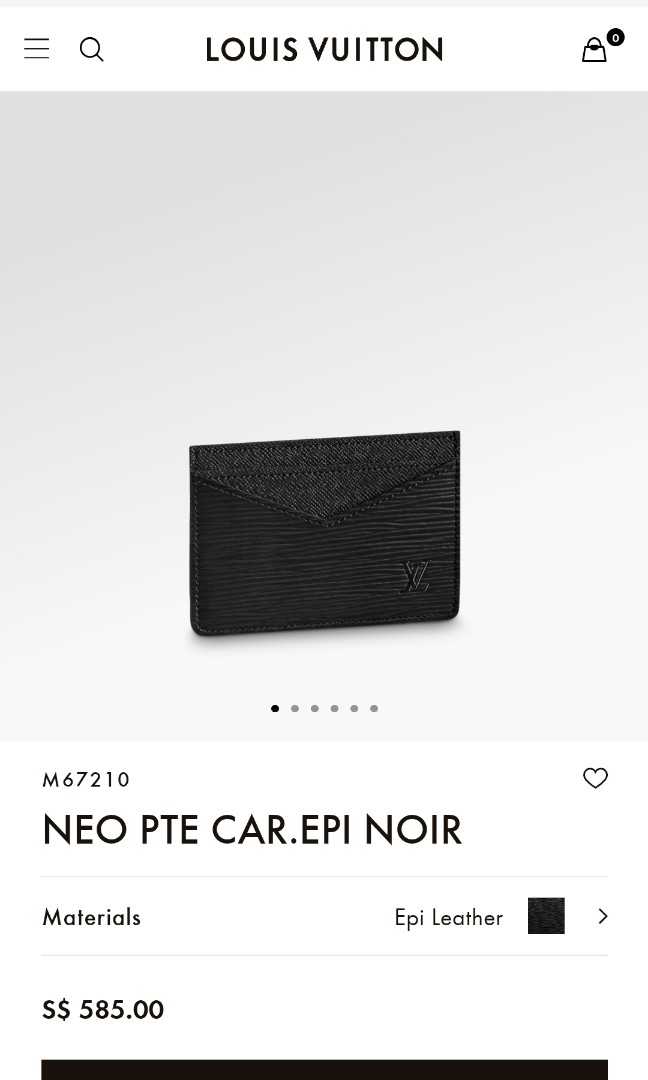 Louis Vuitton Neo Card Holder Epi Leather Black M67210