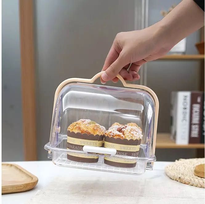 Bread Box Clear Acrylic Bread Box with cover Minimalist Box, Food