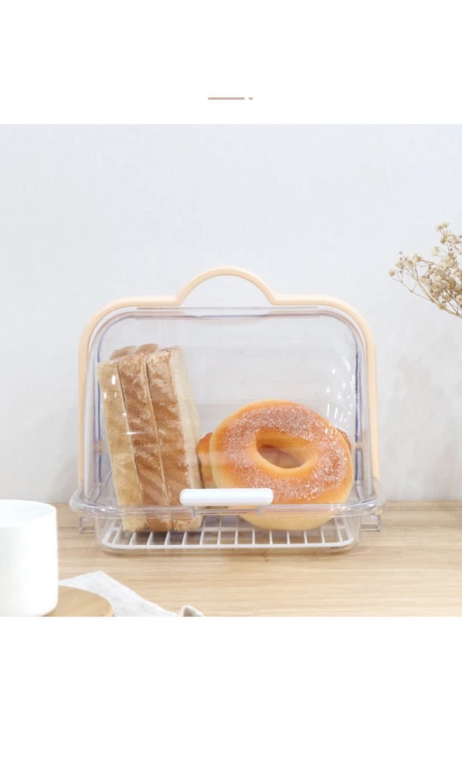 Bread Box Clear Acrylic Bread Box with cover Minimalist Box, Food