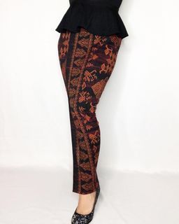 Brown batik skirt pencil