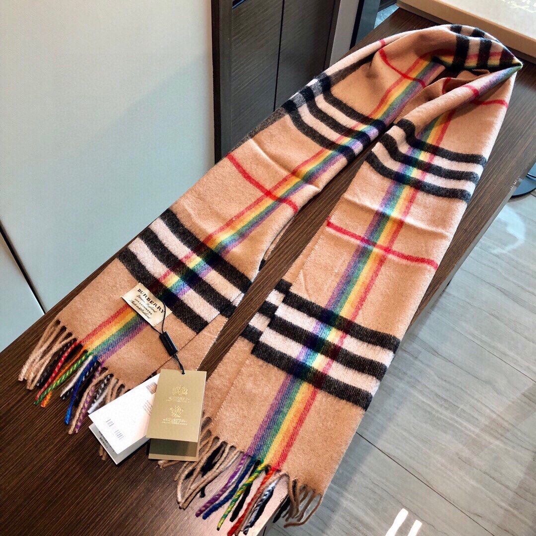 Rainbow burberry scarf cheap