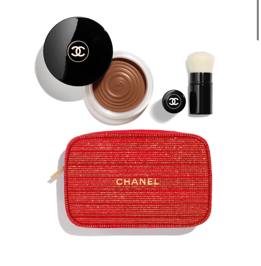 BNIB CHANEL 2020 Limited Edition Holiday Beauty Gift Set Good to Glow Red  Pouch