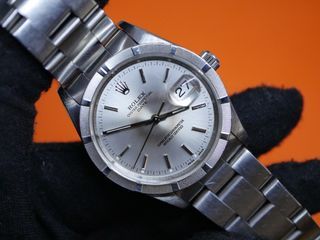 🔥CHEAPEST Rolex Oyster Perpetual Automatic 34mm Sapphire Glass Engine Turned Bezel 15010 from 1994