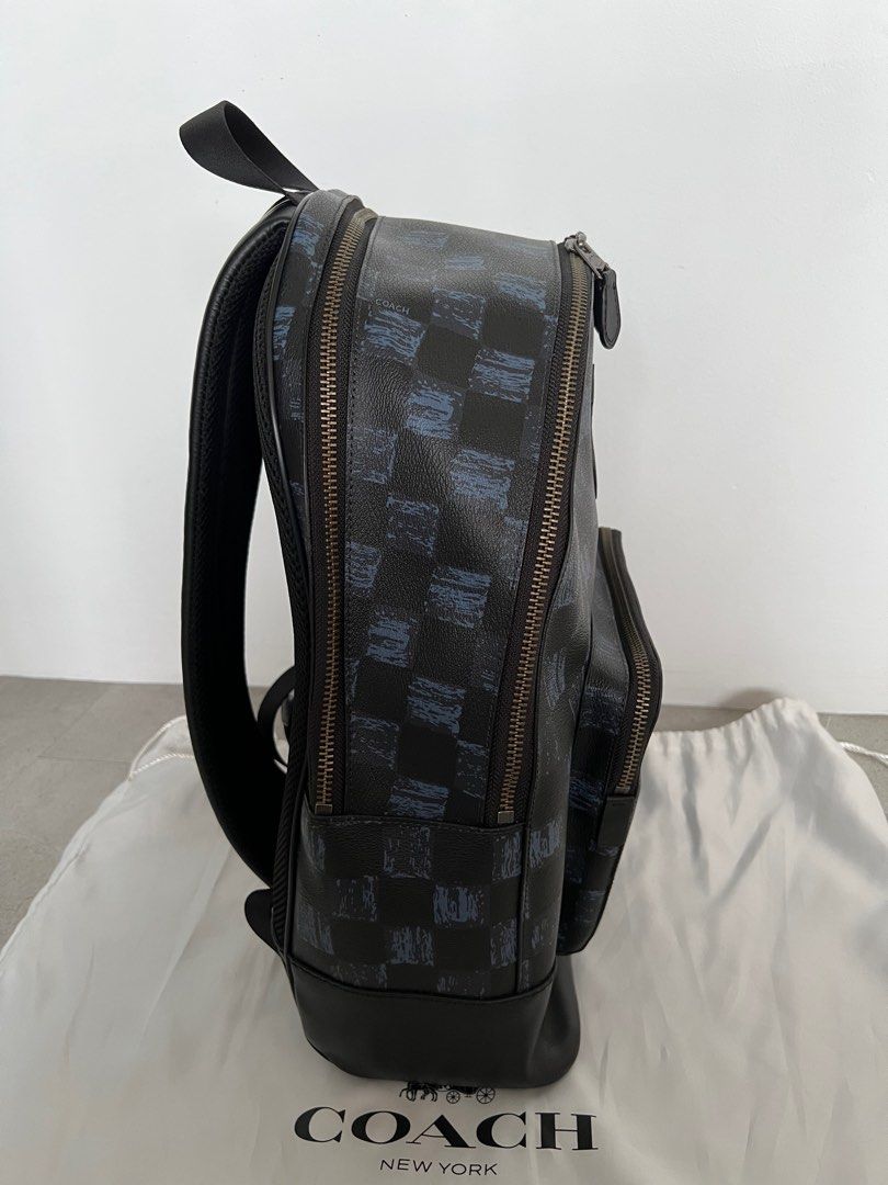 Coach checkered backpack on sale