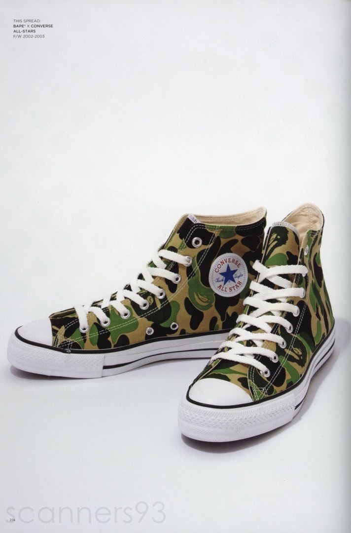 Converse Bape F W 02 ABC Camo Chuck Taylor All Star Hi Men s Fashion Footwear Sneakers on Carousell