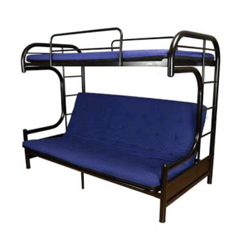 Double Deck (Steel) w/ 2 Mattresses included ( Double deck Sofa bed