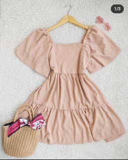 Dress baby doll / midi dress wanita
