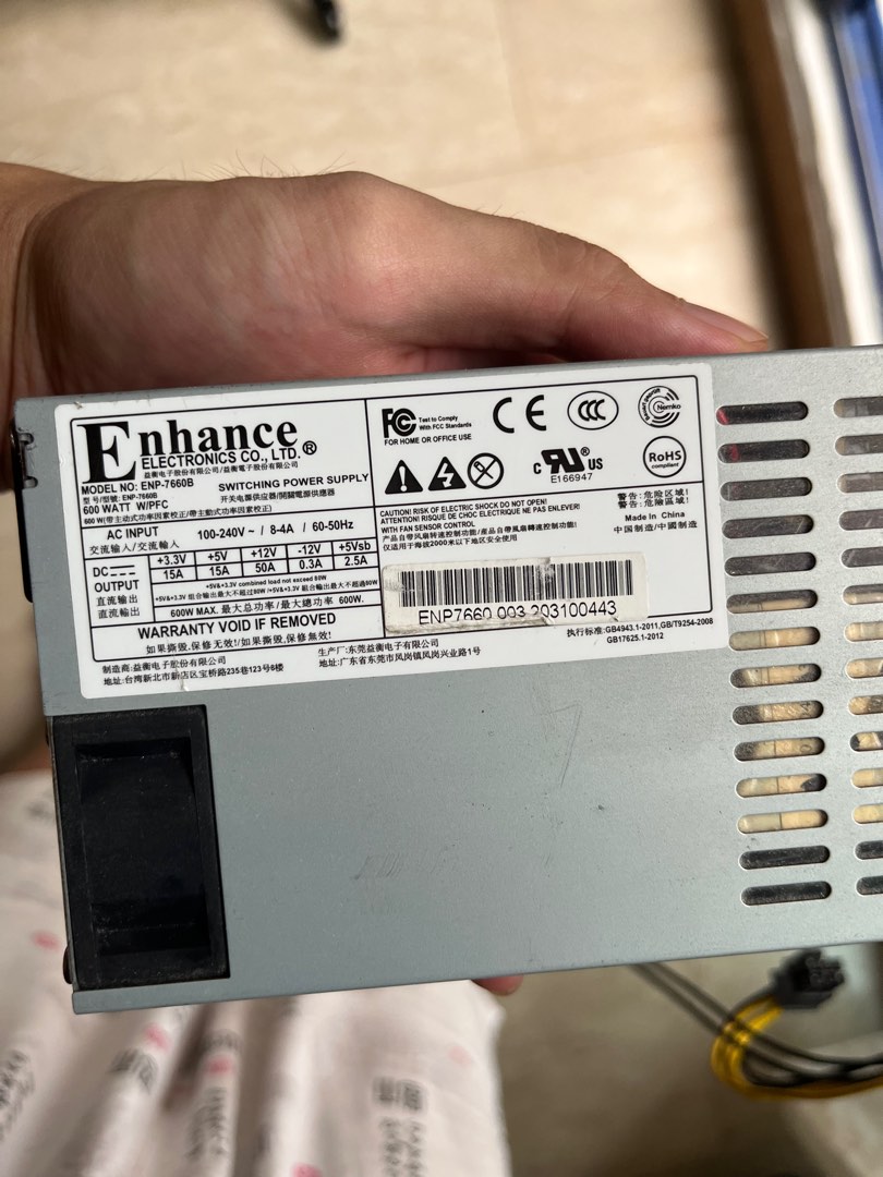 Flex PSU Enhance 7660b (600w), Computers & Tech, Parts & Accessories