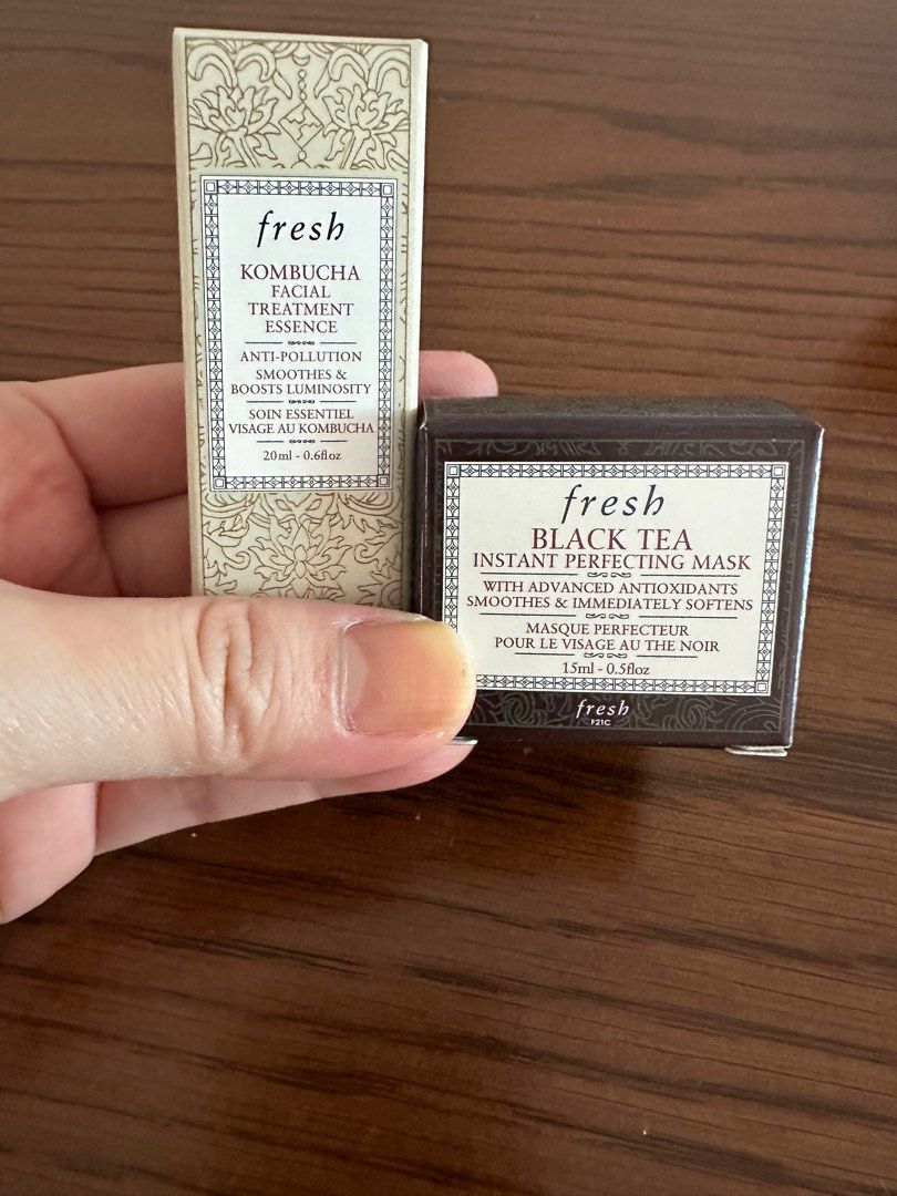 Fresh Sample size Kombucha Facial treatment essence and Black tea mask