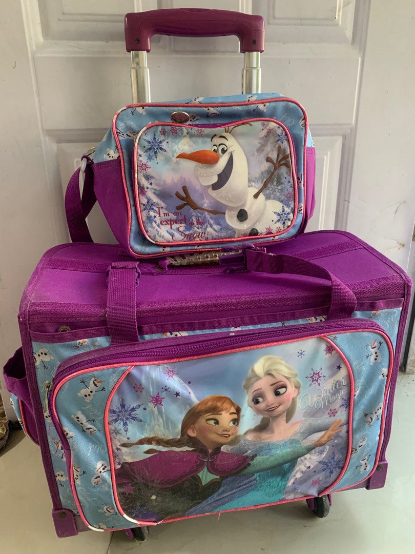 Frozen elsa and anna Trolley Bag, Babies & Kids, Babies & Kids Fashion