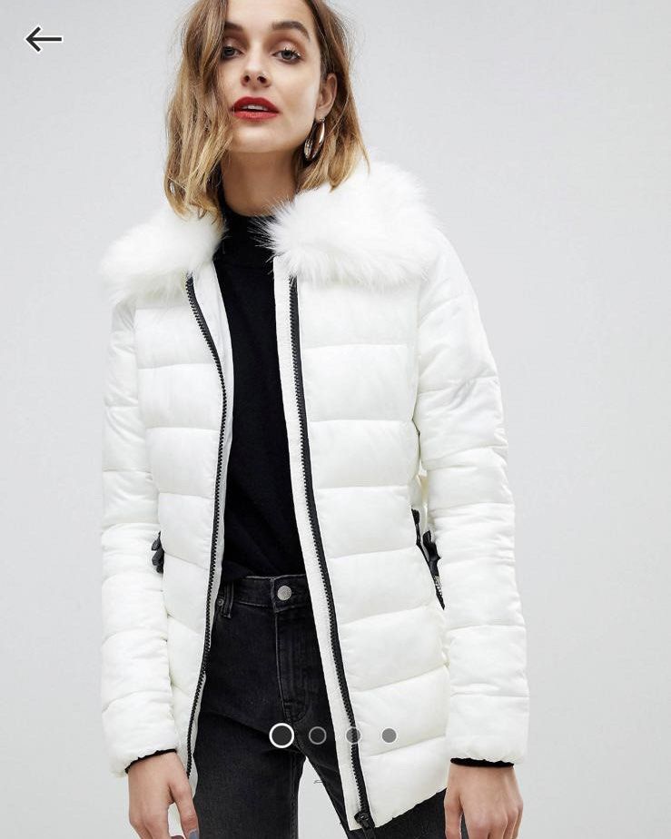 Gianni feraud quilted jacket outlet with faux fur hood