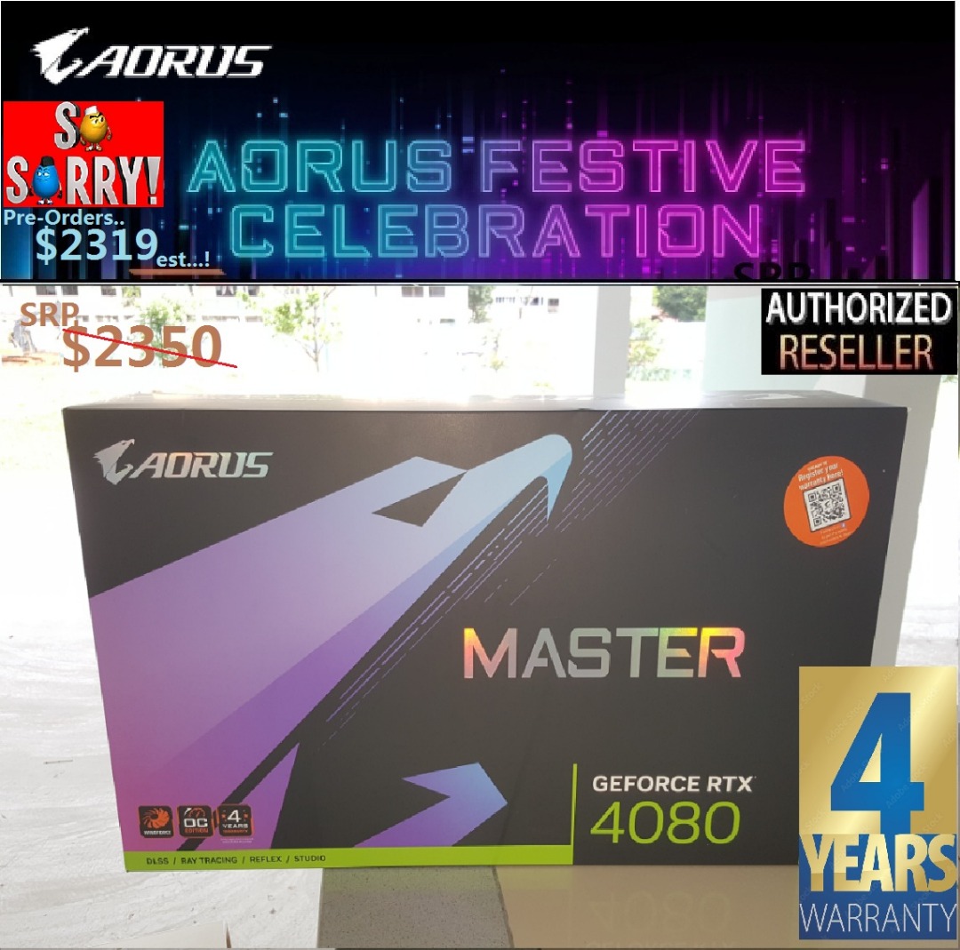 GIGABYTE AORUS MASTER RTX 4080 Nvidia GeForce_16GB GDDR6X[GV-N4080AORUS ...