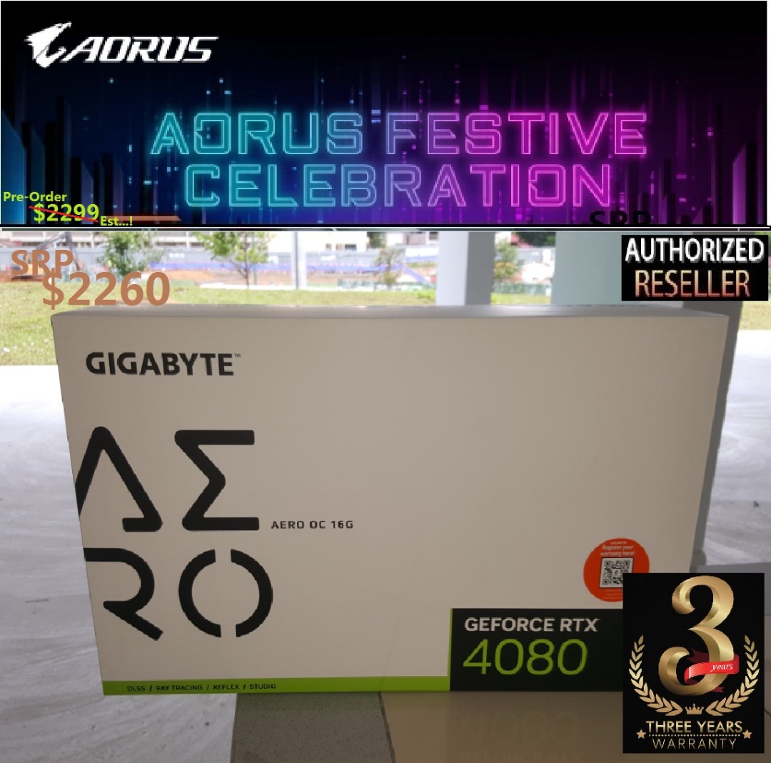 Gigabyte GeForce RTX 4080 RTX4080 16GB AERO OC GDDR6X[3y], "4080 Take