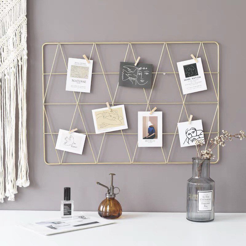 DIY Gold Metal Grid Photo Frame, Furniture & Home Living, Home Decor