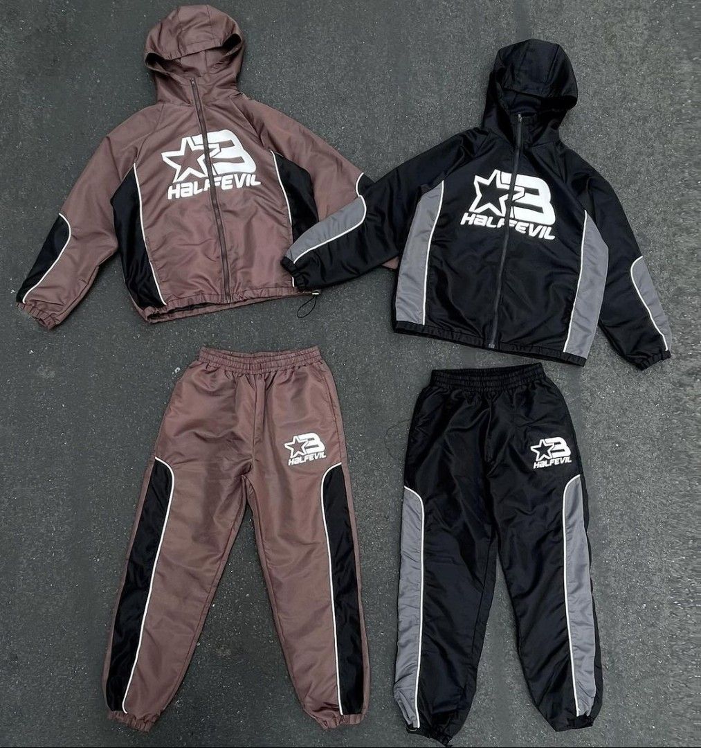Tracksuit Half Evil 333, Men's Fashion, Activewear on Carousell
