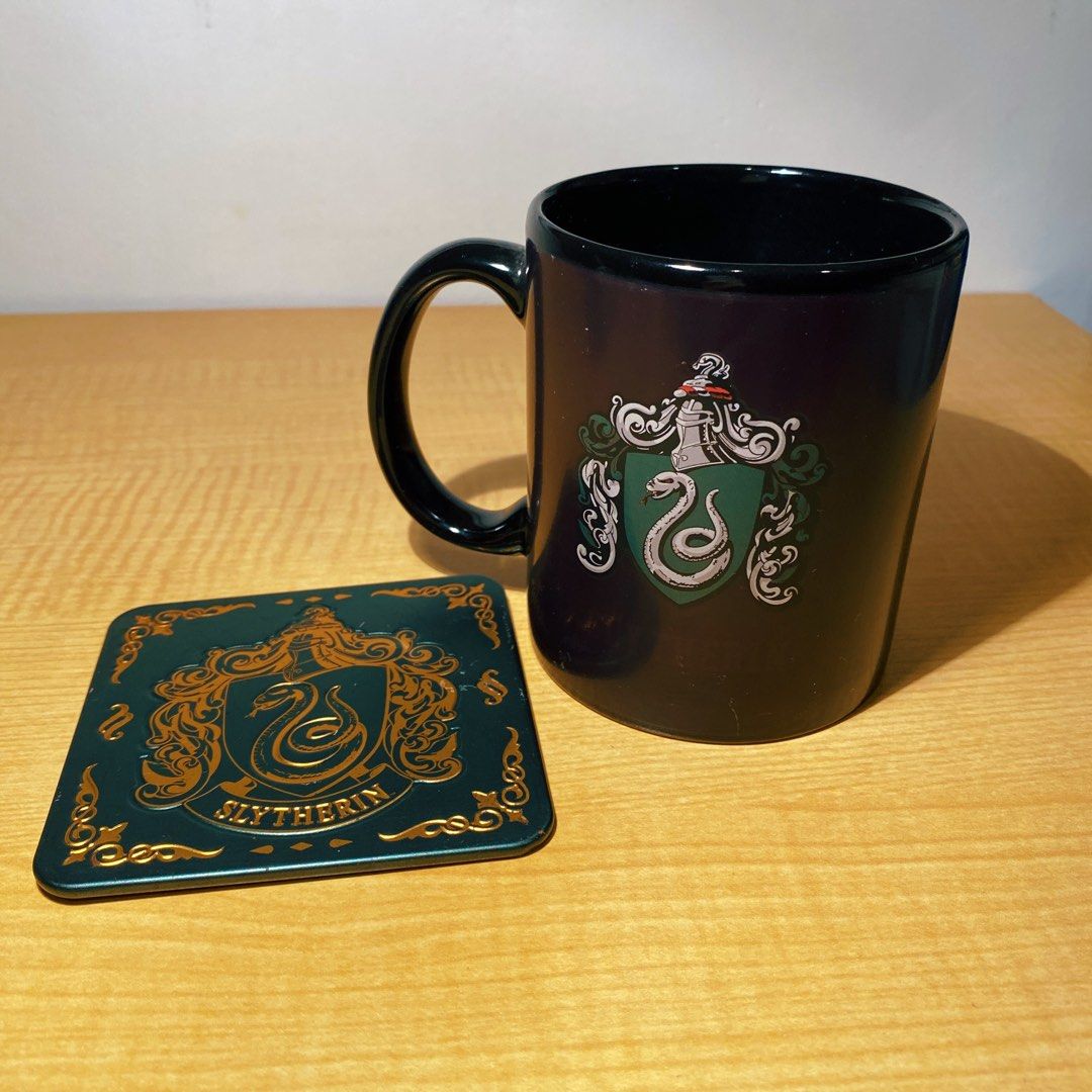 Harry Potter Slytherin Mug and Coaster Set (Category: Coffee & Tea Tableware) located in Davao. Submitted by out.with.the.old (Listing ID 1197399314, Image 1). Description: Condition 6.5/10.