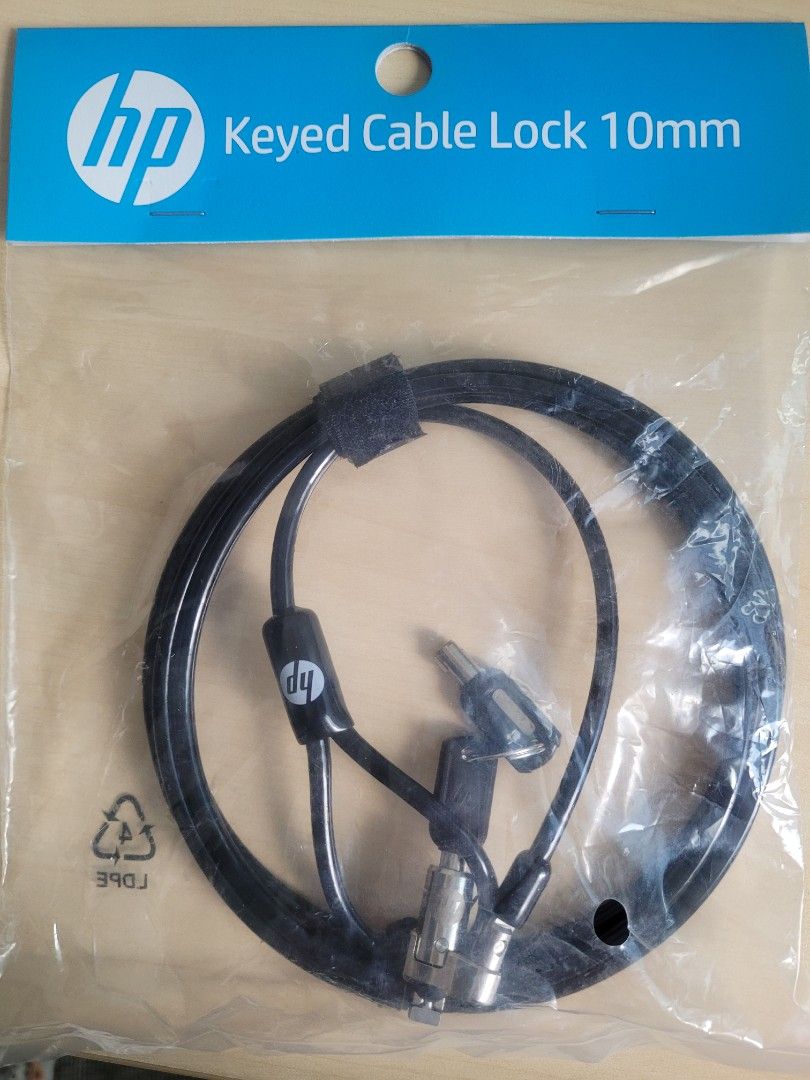 HP Laptop cable lock, Computers & Tech, Parts & Accessories, Cables & Adaptors on Carousell