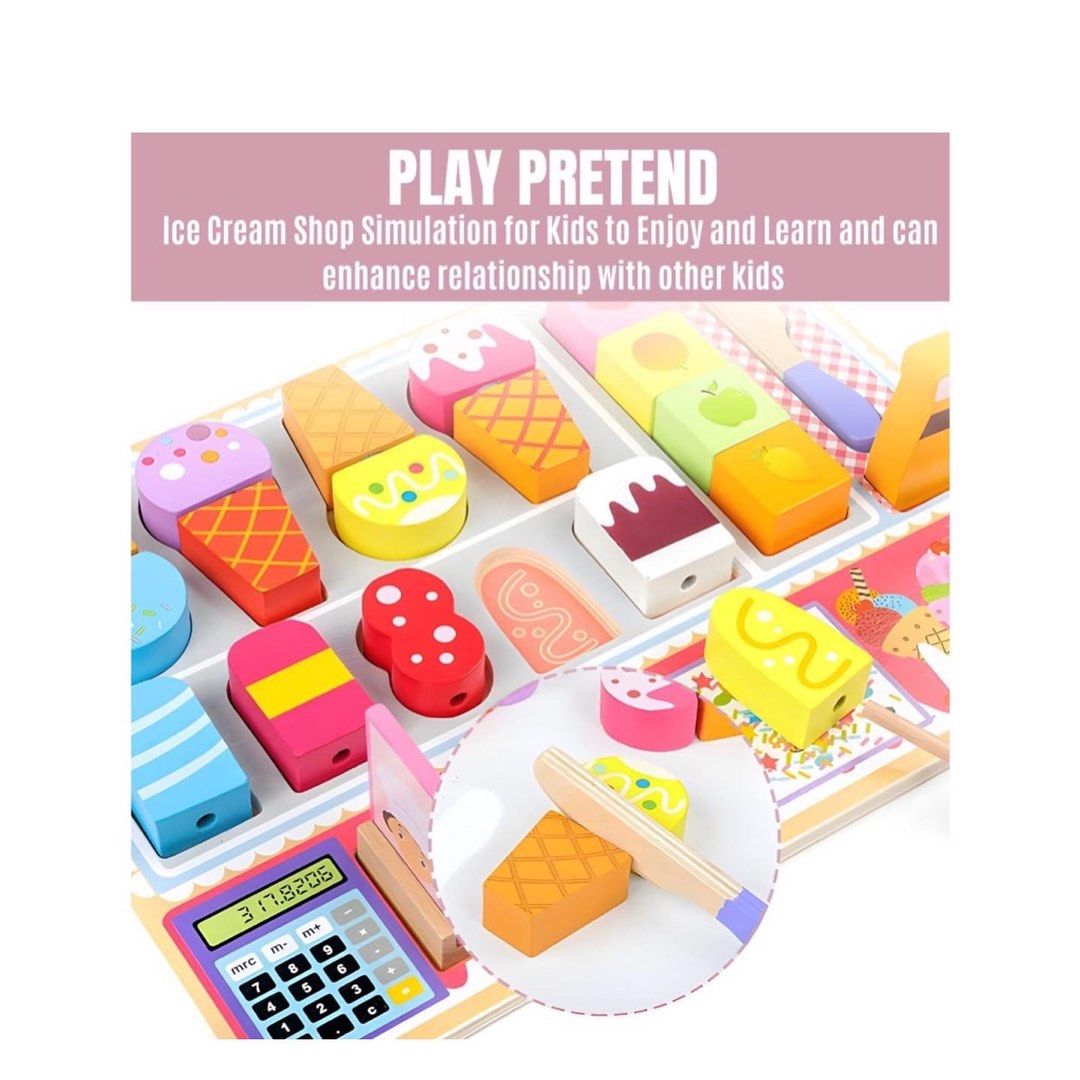 Ice Cream Shop Toy (wooden), Hobbies & Toys, Toys & Games on Carousell