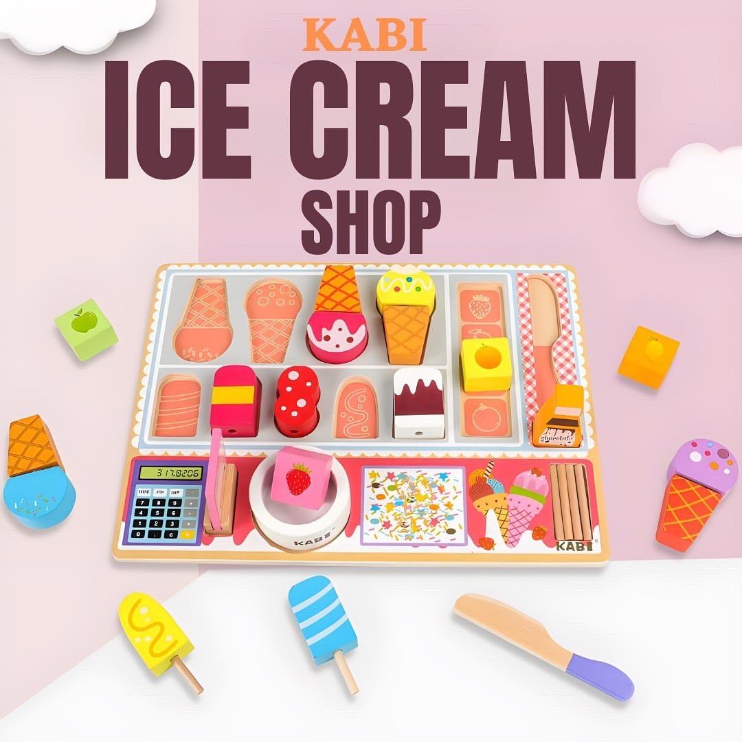 Ice Cream Shop Toy (wooden), Hobbies & Toys, Toys & Games on Carousell