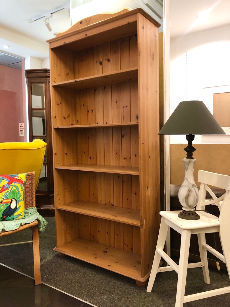 Ikea pine wood tall bookshelf (SOLID), Furniture & Home Living